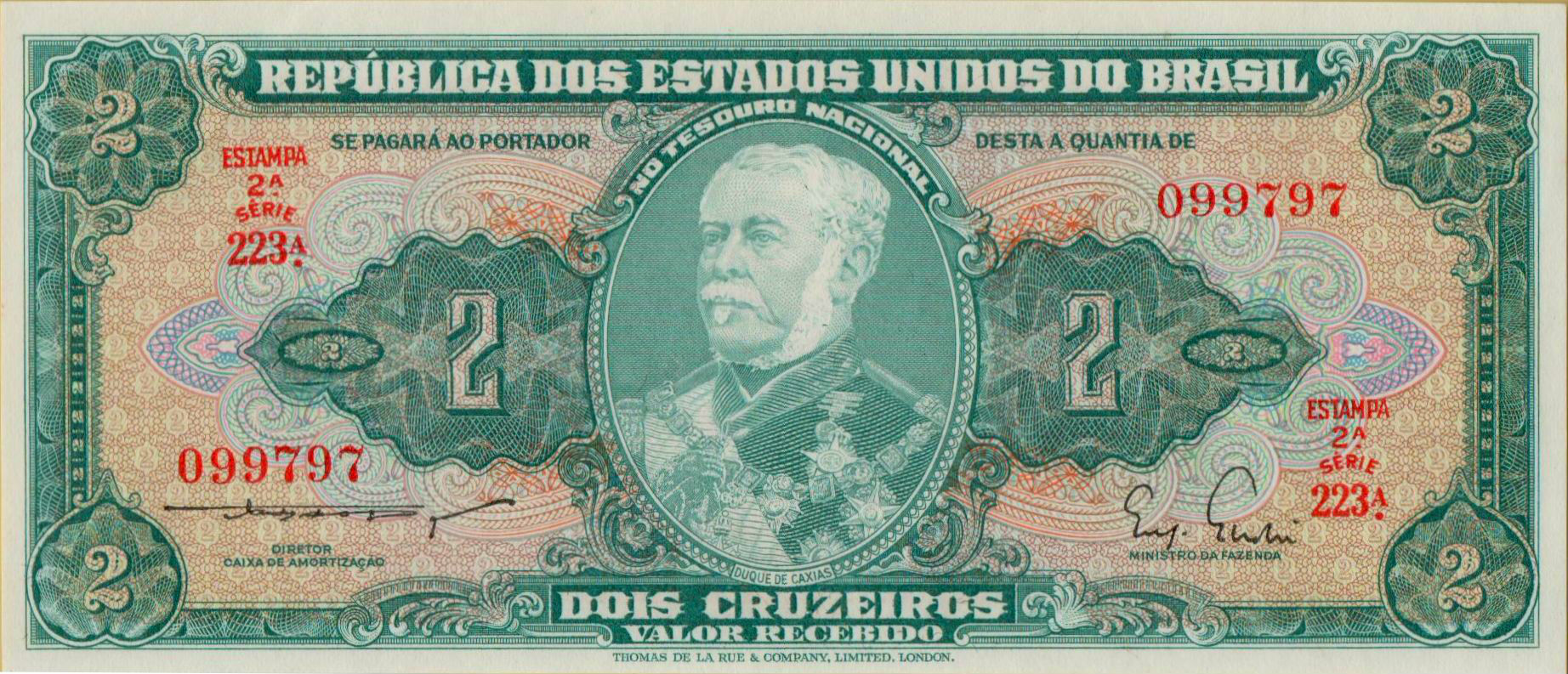 Brazil 2 1955 UNC P-157